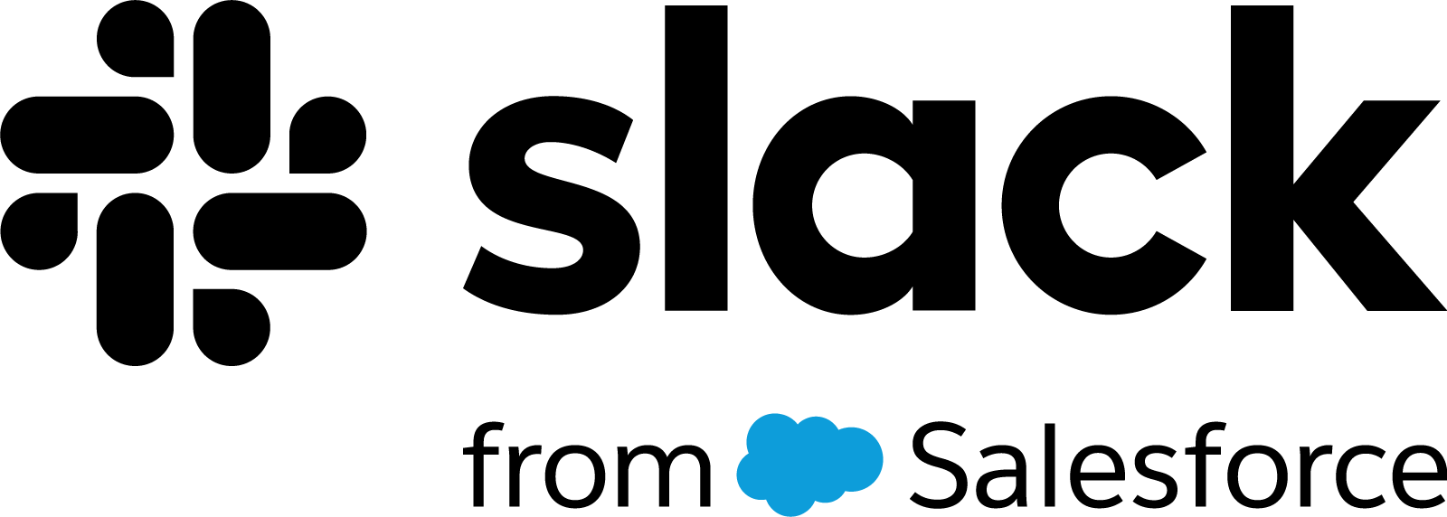 Slack from Salesforce Logo (Black)