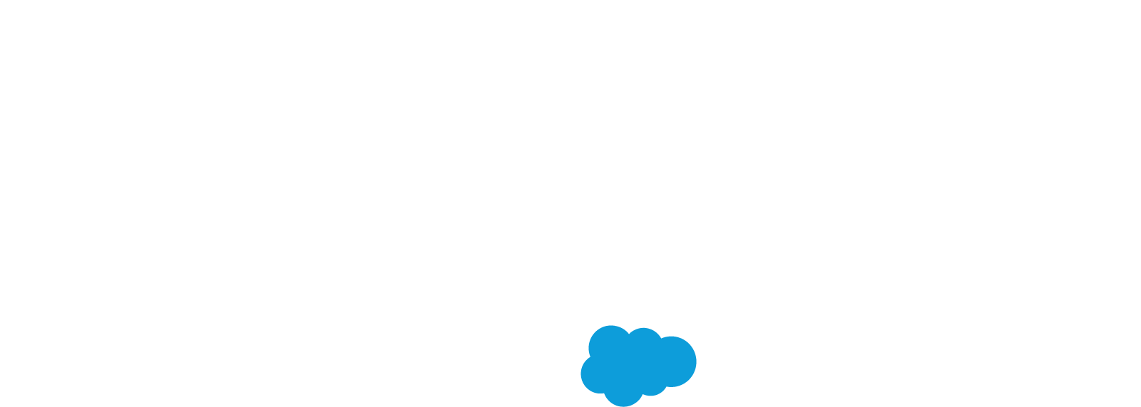 Slack from Salesforce Logo (White)